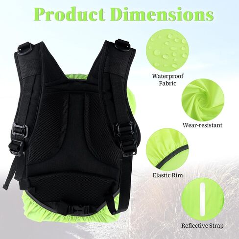 2 Pack Reflective Rucksack Rain Cover, Outdoor Anti-Tear Backpack Raincover, Waterproof Backpack Rain Cover, Waterproof Ultralight Backpack Cover for Camping Hiking Biking Traveling (30-40L) in Saudi Arabia