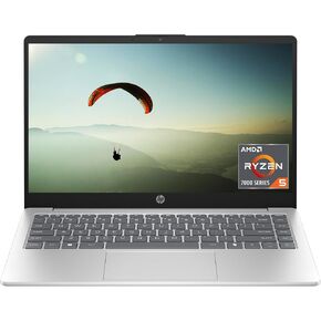 HP 14 بوصة كمبيوتر محمول ، شاشة شاشة تعمل باللمس HD ، AMD Ryzen 5 7520U ، 8 جيجابايت ذاكرة الوصول العشوائي