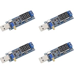 4 Pieces of USB Buck Boost Converter, Adjustable Boost Power Module and Voltage Regulator, DC - DC Converting from 5V to 3.3V, 9V, 12V, 18V and 24V