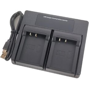 USB Dual Battery Charger for Canon LP-E17 LPE17 LC-E17E, LC-E17C Eos R10, RP, R8, R50, Rebel T8i, T7i, T6i, T6s, EOS M3, M5, M6, EOS 200D, 77D, 750D, 760D, 800D 850D 8000D 9000D Camera
