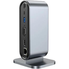 12 in 1 USB C Hub Multifunction Type C Docking Station for Laptop Computer Integrated Cable USB 3.0 - up to 5 Gbps Transfer Large Files in Seconds