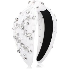 Halloween Headband for Women, Black Knotted Headbands with Spooky Ghost Rhinestones Halloween Accessories for Women in Kuwait