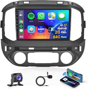 2G+64G Android 13 for Chevy Colorado GMC Canyon 2015-2019 Car Stereo with Wireless Carplay Android Auto, 9 Inch Touch Screen Car Radio Support GPS/WiFi/Bluetooth/FM/SWC/Backup Camera
