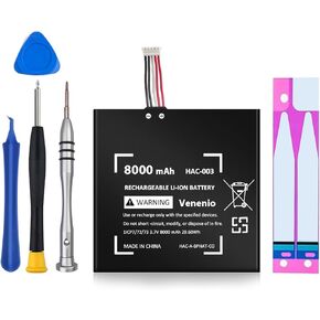 8000mAh Battery for Nintendo Switch Game Console 2017 HAC-003, HAC-001 with Repair Tool Kit