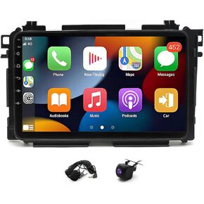 Android 13 Car Stereo for Honda Vezel HR-V HRV 2014-2019, 9" Wireless Wired Car-Play Android Auto Double Din GPS Navigation Radio IPS Touch Screen BT FM RDS Head Unit, 2GB+32GB