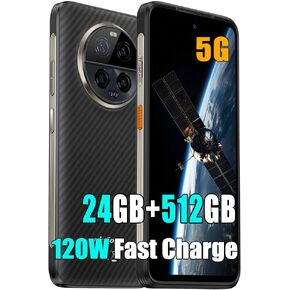 Ulefone 5G Rugged Smartphone Unlocked Armor 23 Ultra,Dimensity 8020 24GB+512GB,50MP+50MP Camera,6.78" FHD+,5280mAh 120W Charging,Android 13/NFC/OTG/GPS(Support T-Mobile&Verizon Only)