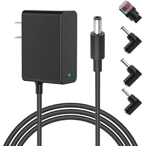 12V 2A DC Power Supply Adapter 100-240Volt, Charger for LED Strips Light CCTV Cameras BT Speaker GPS Webcam Routers Hard Drive, 2000mA Replacement Charging Cord, Transformer Wall Plug with 5 Tips