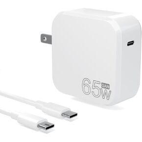 65W GaN Type C Fast Charger for Samsung Galaxy Book 360 & Book Pro 13.3" / 15.6" NP930QDB NP930XDB NP935QDC NP950XDB NP950QDB /Chromebook 4/4+Laptop Computer Power Adapter Replacement