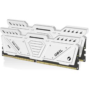 GeIL Polaris DDR5 RAM, 32GB (16GBx2) 5600MHz 1.1V, AMD/Intel Compatible, Long DIMM High Speed Desktop Memory(White)