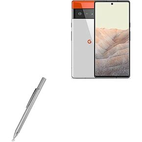 BoxWave Stylus Pen Compatible with Google Pixel 6 Pro - FineTouch Capacitive Stylus, Super Precise Stylus Pen for Google Pixel 6 Pro - Metallic Silver