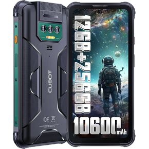 CUBOT King Kong 8 Rugged Smartphone,12GB RAM+256GB ROM Unlocked Phone,6.52"HD+ Screen,Android 13-10600mAh Cell Phones,5000LM LED Flashlight,48MP Camera, IP68/69K/4G Dual SIM Outdoor Smart Phone-Green