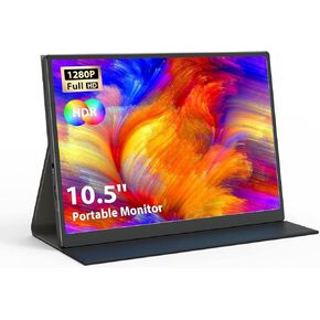 Eyoyo Portable Monitor, Small Monitor 10.5" USB C Monitor FHD 1920x1280 Travel Monitor External Second Monitor for Laptop 100% SRGB Tiny IPS Display HDMI Gaming Monitor