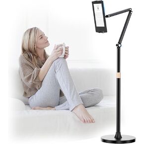 SH Adjustable Kindle Stand for Reading in Bed, Kindle Holder for Bed, Arm Mount Tablet Holder Floor Compatible with Paperwhite, Oasis and 17.3 inch Portable Monitor Stand