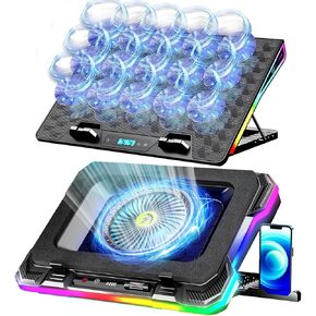 AICHESON RGB Lights AA2 Laptop Cooler and K1 5V Gaming Laptop Cooling Pad Set