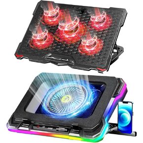 AICHESON S035 Red Laptop Cooler and K1 5V Gaming Laptop Cooling Pad Set