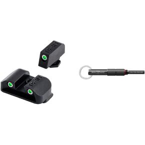 TRUGLO Tritium Handgun Glow-in-The-Dark Night Sights for Glock Pistols, Glock 17, 17L, 19, 22, 23, 24 and More & Real Avid 2-in-1 Tool, Compatible with Glock 19, 17, 43, 26, 22, 48 & More