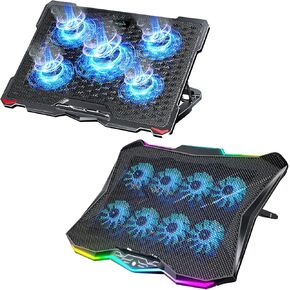 AICHESON AA3 Gaming Laptop 8 Cooling Fans and S035 Blue Laptop Cooler Set
