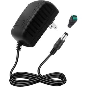 12V 2A Power Supply Adapter 100-240V 50-60Hz AC to DC Converter with 5.5x2.5mm Plug 12 Volt 2 Amp 2000mA Power Adapter for CCTV Camera LED Strip Light Routers