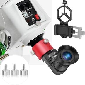 Metal Smartphone Telescope Adapte - Bundle with Right Angle Viewfinder with Polar Scope Metal Adapter