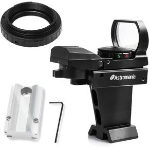 Astromania Canon EOS T-Ring Adapter - Bundle with - Silver Plate & Finder Deluxe Telescope