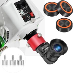 Anti-Vibration Suppression Pads Telescope Mounts - Bundle with - Right Angle Viewfinder with Polar Scope Metal Adapter