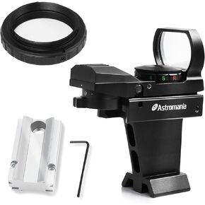 Astromania Nikon T-Ring Adapter - Bundle with - Silver Plate & Finder Deluxe Telescope