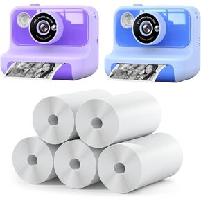 Instant Print Camera for Kids, Christmas Birthday Gifts Toys for Girls Boys Age 3-12, 1080P Video Printing Camera for Toddler