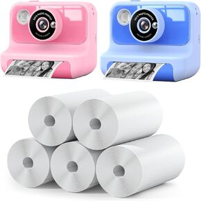 Kids Camera Instant Print, Christmas Birthday Gifts for Toddle Girls Boys Age 3-12, 20MP & 1080P Digital Instant Camera with 3 Roll No-Ink Print Paper 32G SD Card