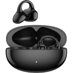 Edifier LolliClip Open-Ear True Wireless Earbuds, Bluetooth 5.4, Hi-Res LDAC, Adaptive ANC, Health Monitoring, Spatial Audio, Interchangeable Design, Multipoint, App Control, IP56, Black