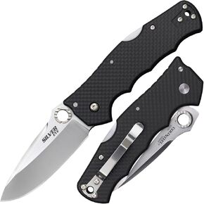 Cold Steel Silver Eye Elite Spear Point 3.5" S35VN Blade 4.875" Carbon Fiber Handle Light Everyday Carry Pocket Folding Knife