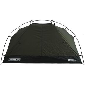Crab 2 Person Double Layer Black Canvas Cotton Tent, Portable Breathable Easy Set Up Backpacking Tent