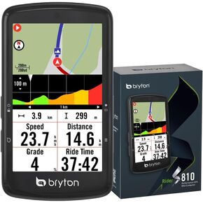Bryton Rider S810 3.5 Inch Color Touchscreen GPS Bike/Cycling Computer, 50H Battery Life, Offline Maps & Navigation, Advanced Climb Challenge 2.0, Group Ride & Live Tracking (Rider S810E)