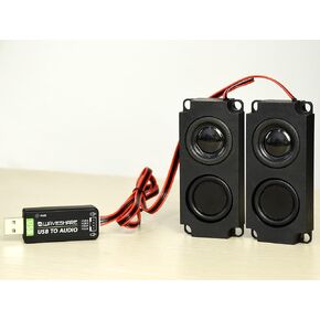 USB Audio Module USB Sound Card External Audio Converter Compatible with Raspberry Pi/Jetson Nano, Support Recording and Playback, Stereo Codec, Plug and Play, Comes with 8Ω 5W Speaker