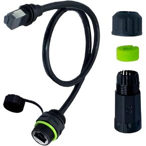 ETS Starlink Ethernet Adapter Gen 3/Mini with Waterproof Kit – Plug-and-Play RJ45 Female Connector for Wired Ethernet, Compatible with Standard Starlink Plug & Mini Dishes, Support Cat6+ Cables