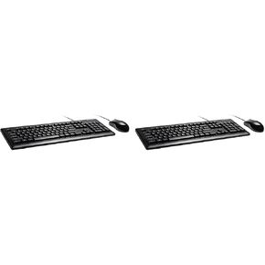 Kensington Mouse-in-a-Box and Keyboard Wired USB Desktop Set (K72436AM), Black (Pack of 2)