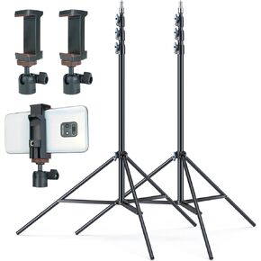 LINCO Lincostore Zenith 9 feet/288 cm with Phone Holder Photo Studio Light Stands Set of Two for HTC Vive VR, Video, Portrait, and Product Photography