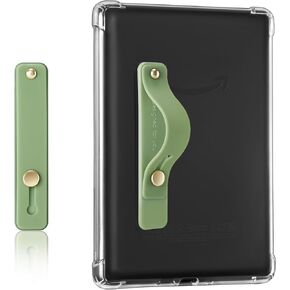 CoBak Hand Strap Holder for Kindle/Tablet - Lightweight TPU One-Handed Grip with Strong Stick, Stand for Phone, Adjustable Tightness for Kindle/Kobo/Voyaga/Lenovo/Sony E-Book Tablet, Sage Green