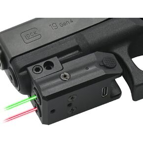 HiLight - Tactical P3BG- TSBL Performance Series C - Type USB Battery - Hard Anodized Aluminum - Handheld/Rail Mount Light & Dual Laser Class of IIIR, 5mW