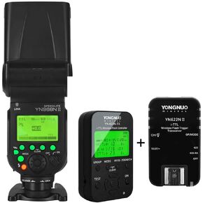 YONGNUO YN968N II with YN622N Kit, GN60 Wireless On Camera Flash Speedlite and Wireless i-TTL Flash Trigger Kit, HSS TTL 1/8000s for Nikon