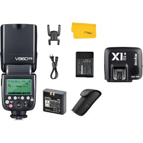 Godox V860II-N 2.4G TTL Li-on Battery Camera Flash with GODOX X1R-N Wireless Flash Trigger Receiver Compatible for Nikon D800 D700 D7100 D7000 D5200 D5100 D5000 D300 D300S D3200 D3100 D3000