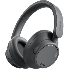 H7Pro Bluetooth Headphones with -45dB Hybrid Active Noise Cancelling, 80H Playtime Wireless Over-Ear Headphones, Immersive Deep Bass Stereo, 4-Mic ENC Clear Calls, Personalized Comfort, Black