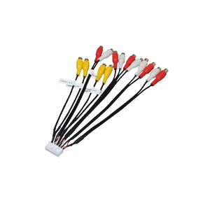 Car 24 Pin Plug Stereo RCA AV in SUB Output Wiring Harness Connector for Clarion NX700 VZ509 NX509 Adapter Cable