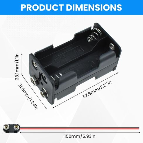 SDTC Tech 2-Set 4X 1.5V AA Battery Holder and I Type Snap Connector Kit in Saudi Arabia