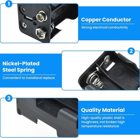 SDTC Tech 2-Set 4X 1.5V AA Battery Holder and I Type Snap Connector Kit in Saudi Arabia