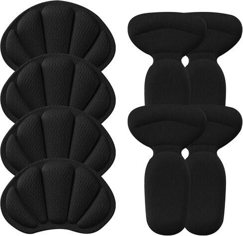 Adhesive Heel Cushion Pads for Loose Shoes, Too Big Boots, Back of Heel Grips Inserts for Women Men, Heel Guards Liners for Improving Shoe Fit, 4pcs-Beige+4pcs-Beige in Kuwait