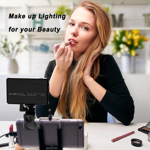 120 LED Phone Light, Selfie Light, 5000Mah Rechargeable Clip Video Light, Adjusted 3 Light Modes, for Phone, Camera, Laptop, iPad, Light for Phone for Selfie, Video (D12RGB) in Saudi Arabia