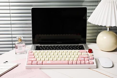 مجموعة epomaker cream bunny pbt keycaps ، ملف تعريف moa ، 141 مفتاح الصبغة مفاتيح مفاتيح لوحة مفاتيح للألعاب الميكانيكية ، متوافقة مع تخطيط ANSI/ISO ، تبديل الكرز MX in Kuwait