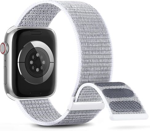 Nylon Sport Band Compatible with Apple Watch Band 38mm 40mm 41mm 42mm 44mm 45mm 46mm 49mm, Adjustable Breathable Women Men Braided Strap Loop for iWatch Series 11/10/9/8/7/6/5/SE Ultra 3/2/1 in Kuwait
