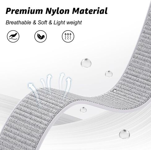 Nylon Sport Band Compatible with Apple Watch Band 38mm 40mm 41mm 42mm 44mm 45mm 46mm 49mm, Adjustable Breathable Women Men Braided Strap Loop for iWatch Series 11/10/9/8/7/6/5/SE Ultra 3/2/1 in Kuwait