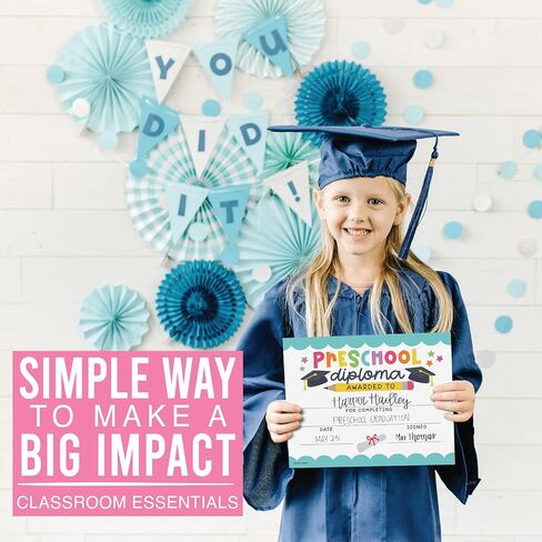25 Boho Preschool Graduation Certificates - Prek Diploma Certificate of Achievement, Preschool Diploma Certificate for Kids, Preschool Certificates, Pre K Certificates, Prek Graduation Certificates in Saudi Arabia